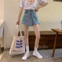 [Myshe]여성 데님 미니 스커트 여름 청 치마바지 ft4 S100721