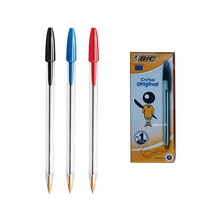 BIC 빅볼 Cristal 볼펜 크리스탈볼펜, 레드