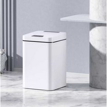 향균휴지통 뚜껑 화이트 가정용 스마트 뚜껑 전기, 18L 배터리 모델