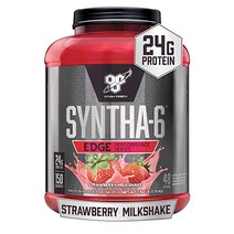 단백질 보충제 BSN SYNTHA-6 Edge Protein Powder Chocolate Powder with Hydrolyzed Whey Micellar Casein Mi, Strawberry Milkshake, 48 Servings (Pack of 1)