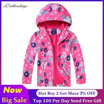 [바람막이] 여자를위한 스포츠 용 재킷 봄 아이 폴라 플리스 캐주얼 꽃 코트 아이들의 겉옷 방수