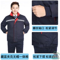 남성 겨울 작업복 방한복 작업용 밀리터리 자켓 근무 잠바 배달 현장 단체복 점퍼, 2XL, 네이비