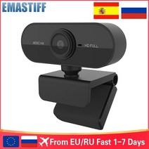 웹캠 1080P 풀 HD 웹 카메라 마이크 USB 플러그 캠 PC 컴퓨터 Mac 노트북 데스크탑 유튜브 스카이프 미니