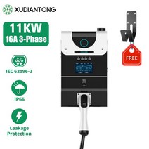 가정용전기차충전기 커넥터 v2l XUDIANTONG-전기 자동차 충전기 16A 유형 1 2 IEC 62196-2 휴대용 EVSE EV 충전 박스 3 상 11KW 닛산 byd용, TESLA, 1개