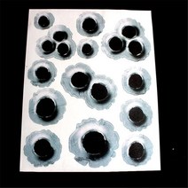 오토바이 스티커 반사 방수 스쿠터 사이드 3D 총알 구멍 스크래치 재미있는 데칼 자동차 장식 혼다 아우디 BMW 스즈키 벤츠용 스타일링, [04] 02