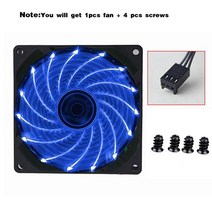9cm 92mm LED 팬 90mm 4 핀 3 핀 PC 데스크탑 컴퓨터 케이스 냉각 쿨러 팬 12V 9225 92x92x25mm GPU CPU 쿨러 더블 헤일로 라이트, 1PCS 9225Blue-3PIN
