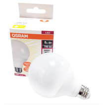 오스람 LED 숏 볼구 8W 볼램프 볼전구 다용도 인테리어 조명 주광색 전구색 E26, 8W 2700K(전구색)