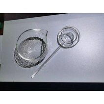 차완 말차다구 유리 말차 그릇 다도 망치무늬 티스푼 세트, 망치무늬 찻사발+전투명 티스푼