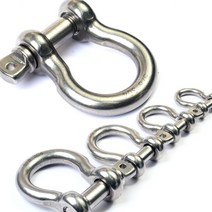 SUS304 샤클 BC타입 3/8인치 1.0Ton 연결고리 안전고리, 1개