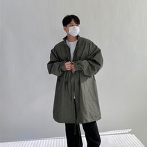 와이샵 / 스톤워싱 피시테일 오버핏 롱 야상자켓