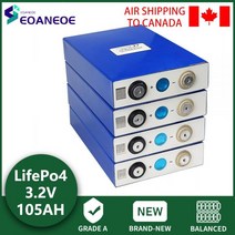 인산철 배터리 1-32PCS 3.2V 105AH LiFePO4 학년 충전식 리튬 철 인산 염 12V 24V 48V RV 보트 포크 리프트 태양 전지 154645, 8PCS