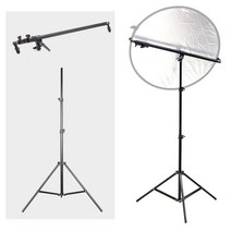 반사판 배경판 홀더 스탠드 세트 개인방송장비 홈스튜디오 야외촬영 원터치 크로마키, AC503W(블랙/화이트) 추가