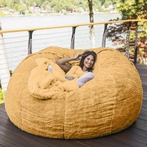 빈백 소파 Dropshipping 자이언트 아니 필러 폼 콩 가방 커버 큰 솜털 Beanbag 침대 코트 바닥 좌석 소파, 21 6ft