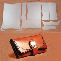 DIY 여성용 가죽 지갑 핸드메이드 가죽 공예 템플릿 내구성 Pvc 바느질 패턴 1 세트