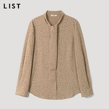 리스트 패턴 타이넥 블라우스_TWWBLL80020_BE