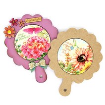 꽃모양 원타일 냄비받침 반제품 타일포함 P-01-001