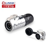 Cnlinko 2 3 4 5 6 7 8 핀 M12 전기 케이블 항공 연결 관 3A 5A 100V 125V AC DC 힘 위탁 접합기 옥외 태양, 04 5pin