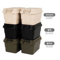 알래즈 캠핑 멀티 스태킹 신형 카고박스 다용도 수납박스 우드상판 트렁크 정리함 30L 50L 70L, 70, 블랙