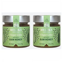 Meluka Finger Lime infused Raw Honey 멜루카 핑거 라임 인퓨즈드 로우 허니 275g 2팩, 2개