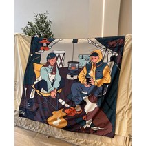 캠핑카 캠핑 아웃도어 천 캠핑장 트렁크 노점방 실내벽 배치 걸이 천, 야영, 148*200cm, 야간 캠핑 수평