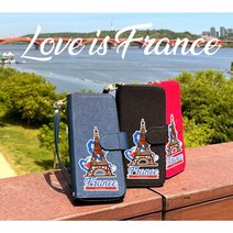 유미폰 Love is France bon 손목줄스트랩 카드지폐수납 디자인 감성 외부 지갑형 다이어리 핸드폰케이스/아이폰7 케이스