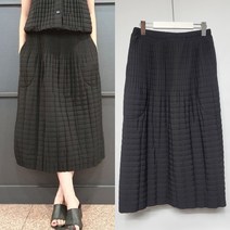 [플리츠유 정품] 누빔 A라인 스커트 주름 여성 겨울 퀼팅 여성 엄마 중년 마담