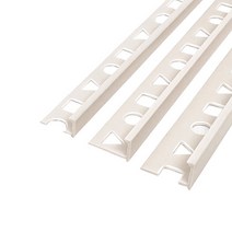 PVC L자 재료분리대(아이보리) 3사이즈(8 10 12mm) 2.4M _철물 몰딩 마루몰딩 바닥타일 타일마감 마감재 꼼꼼이 코너비드 ㄱ자, 10mm용