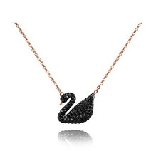 스와로브스키 5204134 ICONIC SWAN 블랙 스완 목걸이
