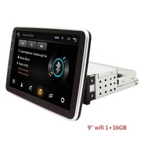 1din 안드로이드 자동차 멀티미디어 플레이어 wifi4g 910inch 회전식 터치 스크린 자동차 자동 라디오 실제 2, 협력사, 와이파이 9인치 1g 16g