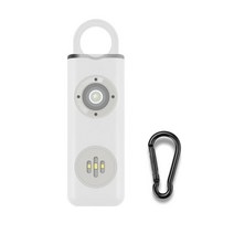 Eelcpow 휴대용 호신용품 경보기 130데시벨 SOS 경고음 LED 점멸등 긴급상활 알림, 화이트, 1개