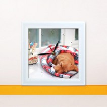 아트박스/꾸밈 cx261-골든리트리버의꿀잠미니액자벽시계_디자인액자시계, 블랙