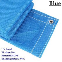 차량용 어닝 타프 자외선 방지 HDPE 차양 그물 정원 건물 쉼터 태양 항해 발코니 개인 정보 보호 울타리 스크린 전망대 테라스 천막 텐트, Blue+1.5mx6m