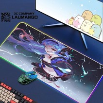 에픽 세븐 Rgb 마우스 패드 게이머 키보드 매트 책상 애니메이션 카펫 Pc 빅 게임 캐비닛 확장, 01 GG001209_07 RGB350x600x3mm