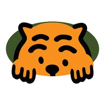 Soaring Pig tiger 규조토 욕실매트, 40X60cm, tigerB