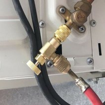 에어컨냉매벨브 컨트롤벨브 r410a r22 14용 냉동 충전 어댑터 액체 안전 24, 없음, 1개