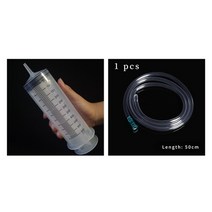 주사기 60-500ml 대용량 주사기 재사용 가능한 펌프 측정 및 호스 그리기 잉크 애완 동물 먹이기 자동차 액체 오일 접착제 애플리케이터, 550cc 및 50cm 호스