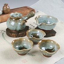 천목이중시유 연잎 3인다기세트, 본품