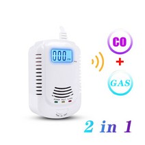 산소 가스 농도 측정기 2in 1 일산화탄소 연기 감지기 CO 가스 누출 화재 경보 센서 홈 안전 보호, 02 2in 1 Detector A