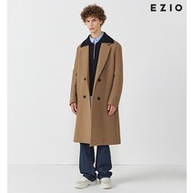 이지오 캐시미어 더블 롱 코트 카멜 F7HC715