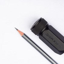 블랙윙 원스텝 연필깎이 무광 블랙 알루미늄 바디 독일칼날 잉크병 모양 고급 수동 샤프너