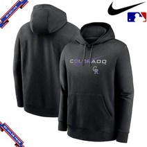 [미국정품] 나이키 MLB 콜로라도 로키스 Swoosh NeighborHOOD Pullover Hoodie - Black 898054