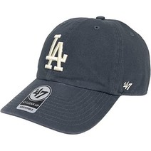 47BRAND 포티 세븐 브랜드 47 캡 다저스 남성 여성 클린업 LA 로고 클린 업 캡 모자 로우캡 MLB LOS ANGELES DODGERS, 빈티지 네이비, Free Size