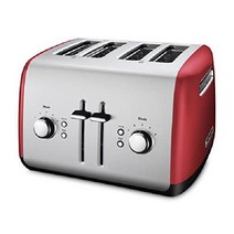 키친에이드 KitchenAid KMT2115 베이글 2구 슬라이스 토스트기 실버, 4 슬라이스, 기준, 엠파이어 레드