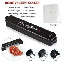 가정용 자동 식품 진공 실러 포장 기계 저장 건조 습식 10 개 무료 밀봉 가방, 04 UK Plug
