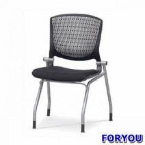 ForU177 회의용 고정의자 멜론 팔무 사출 쿠션 등받이의자 사무실의자 컴퓨터의자, 블루