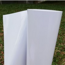 고투명 무광 유광 블랙 앤 화이트 얇은 아크릴판 하드 플라스틱 절연 PVC 판재 방염가공, 유광 화이트 두께0.5mm (61x100cm)