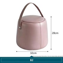 휴대용 의자 거실 커피 테이블 부드러운 소파 가죽 houndstooth 낮은 의자 방수 가정용 발판 신발 의자 pouf, b2