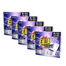 K마켓 물에녹는 시트세제 테크 찬물빨래 라벤더향 드럼 일반 겸용, 5개