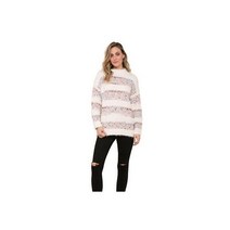 Raga Womens Striped Metallic Shirt Funnel-Neck Sweater Top BHFO 9224 702404