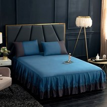 레이스 100% 면 더블 맞춤법 침대 스커트 매트리스 커버 160x200 140x200 133x72Fabric 침실 장식 통기성, bed skirt lan_105x190cm 1pc